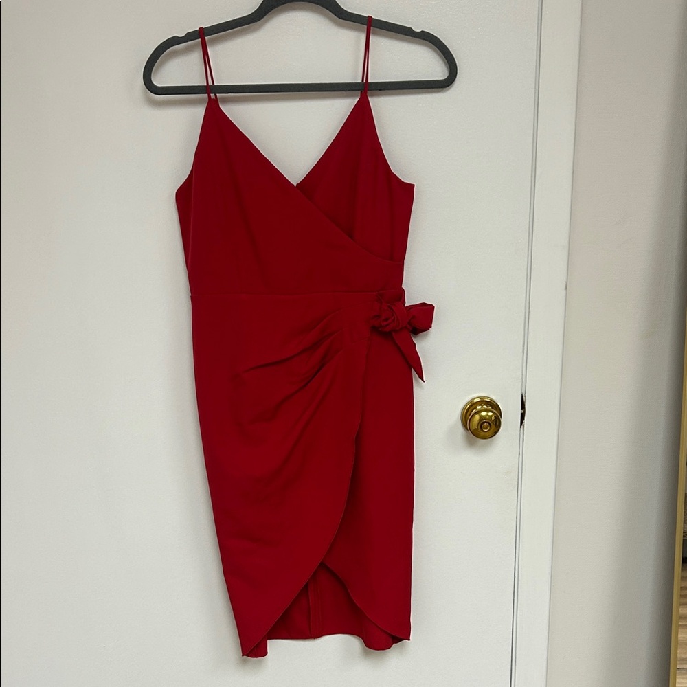 BCBGeneration Red Mini Wrap Dress US 0